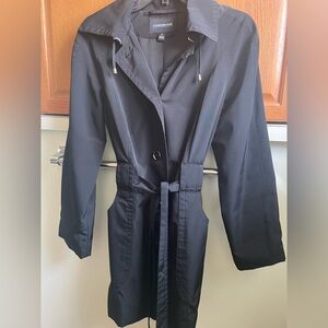 London fog trench coat with removable hood